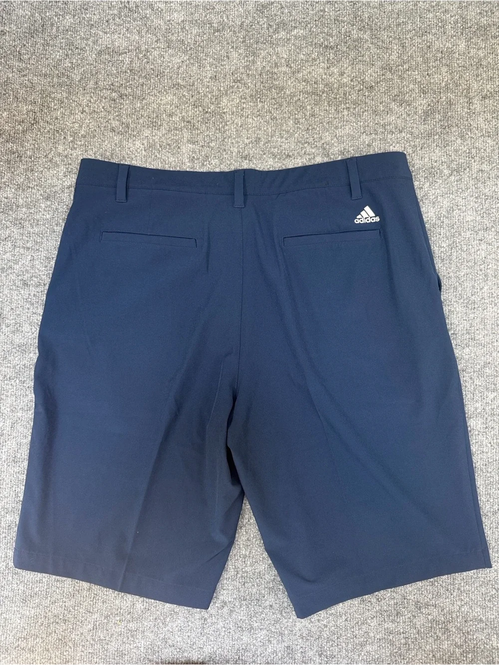 adidas Navy Flat-Front Performance Shorts